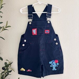 Vintage Blues Clues Navy Blue Shorts Overalls